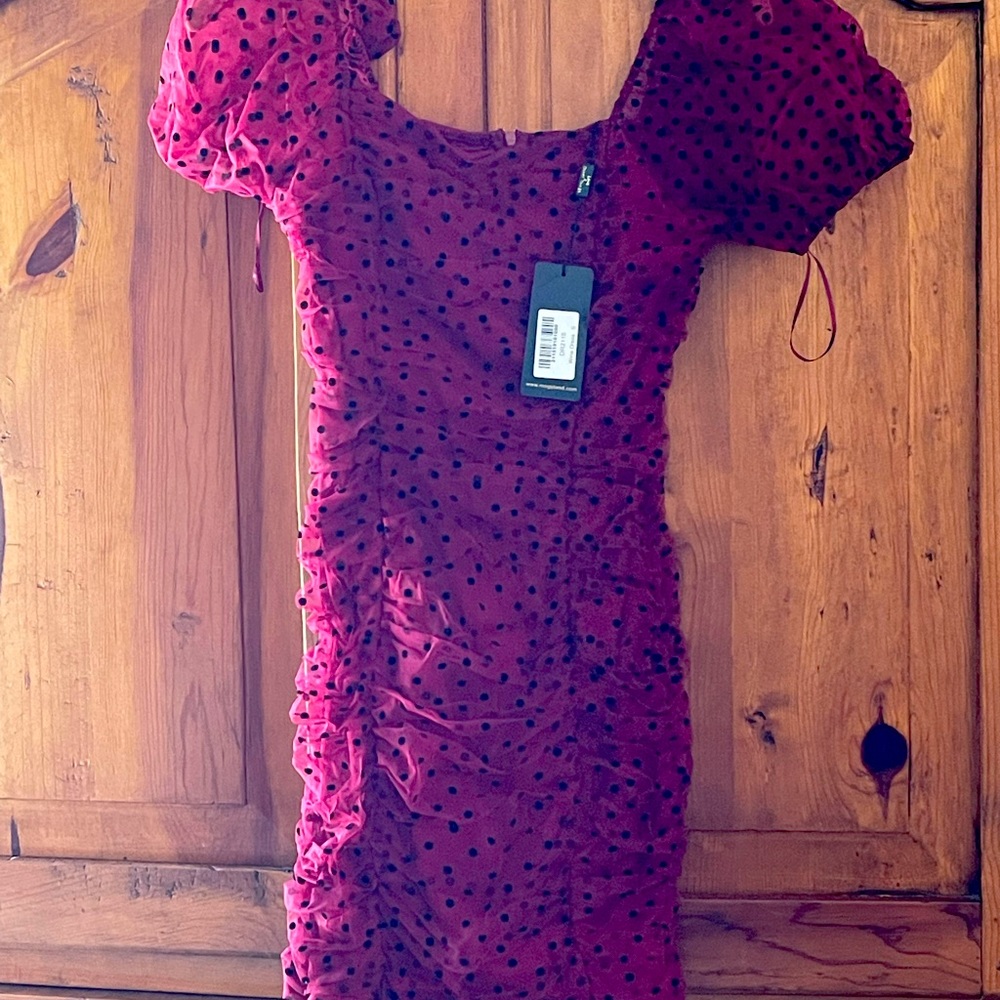 ASOS Wine ruched dress